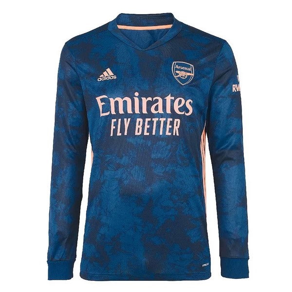 Tailandia Camiseta Arsenal 3ª ML 2020 2021 Azul